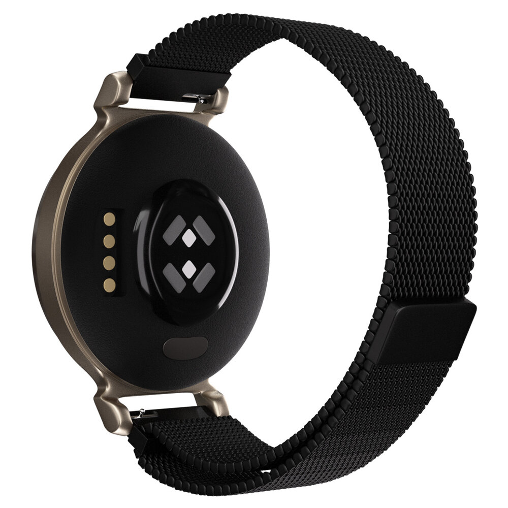 Strap-it® Strap-it Garmin Lily 2 Milanaise Armband (Schwarz)