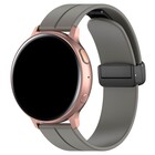 Strap-it® Strap-it Samsung Galaxy Watch 3 41mm D-buckle Silikonarmband (Dunkelgrau)