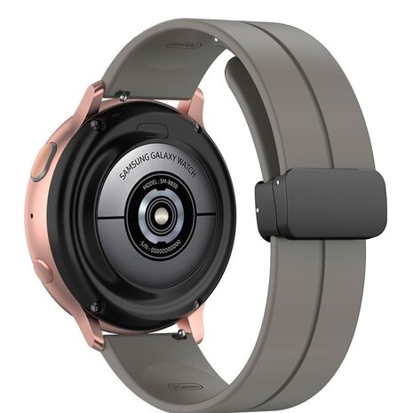 Strap-it® Strap-it Huawei Watch GT 3 Pro 43mm D-buckle Silikonarmband (Dunkelgrau)