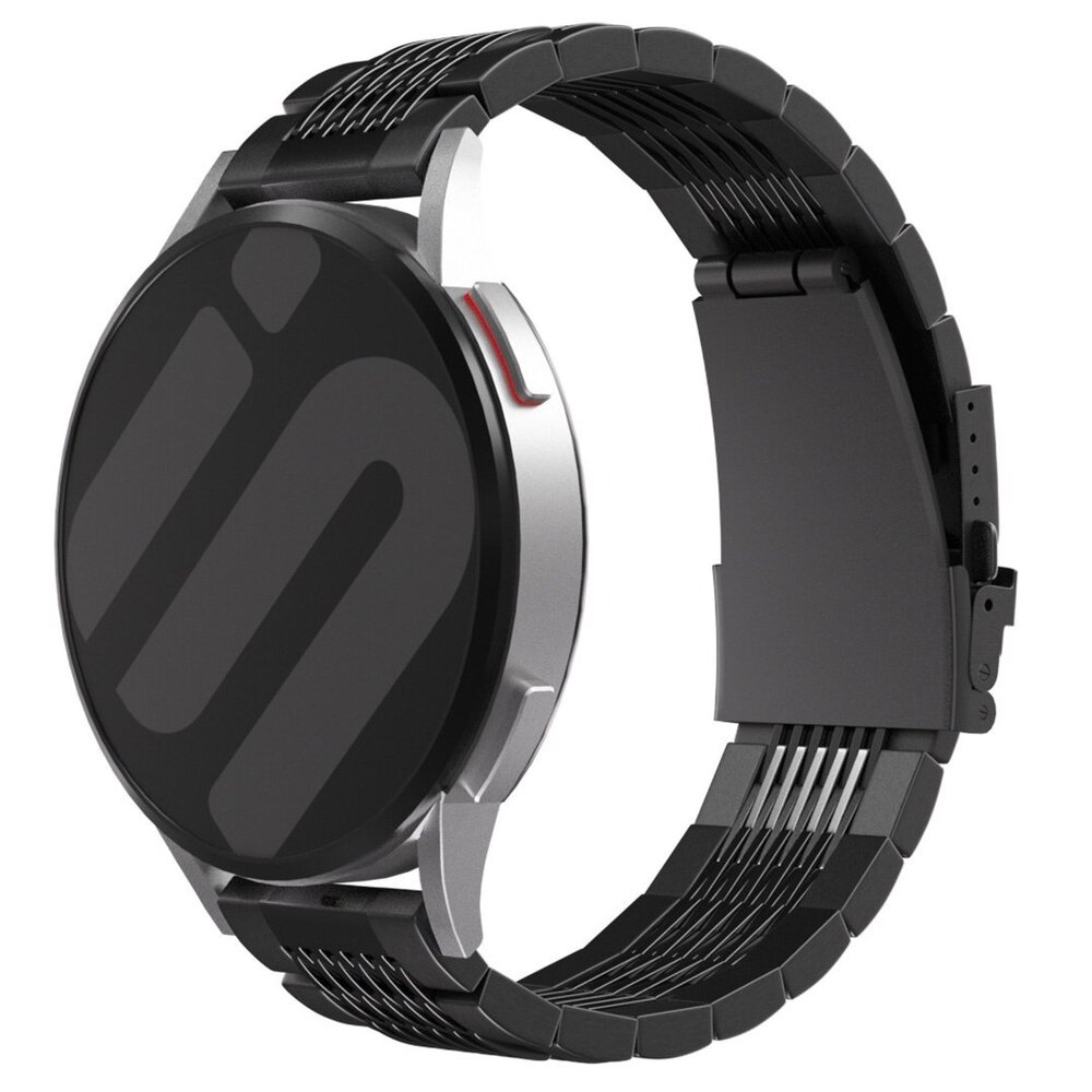 Strap-it® Strap-it Amazfit GTR 3 (Pro) Luxus Gliederarmband aus Stahl (Schwarz)