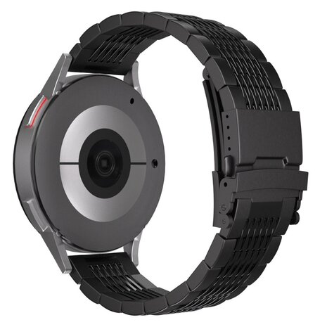 Strap-it® Strap-it Amazfit GTR 3 (Pro) Luxus Gliederarmband aus Stahl (Schwarz)