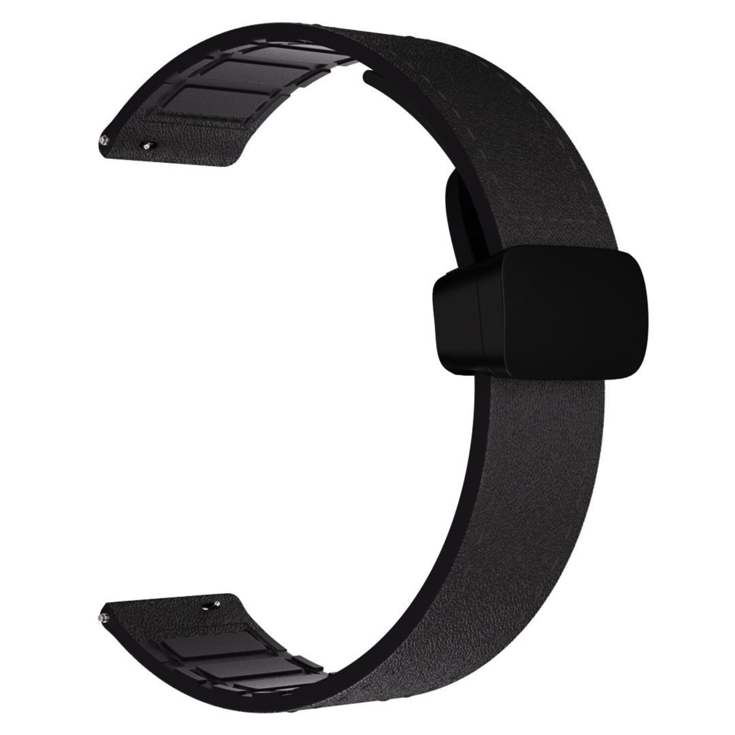 Xiaomi Amazfit GTR 47mm D Buckle Lederarmband Schwarz Smartwatcharmbaender