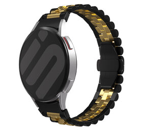 Strap-it® Samsung Galaxy Watch 5 - 44mm Jubilee Stahlarmband (Schwarz/Gold) Strap-it® Samsung Galaxy Watch 5 - 44mm Jubilee Stahlarmband (Schwarz/Gold)