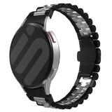 Strap-it® Samsung Galaxy Watch 5 - 40mm Jubilee-Stahlarmband (Schwarz/Silber) Strap-it® Samsung Galaxy Watch 5 - 40mm Jubilee-Stahlarmband (Schwarz/Silber)