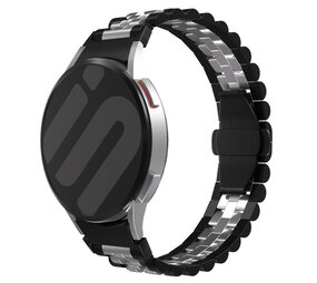 Strap-it® Samsung Galaxy Watch 4 - 40mm Jubilee Stahlarmband (Schwarz/Silber) Strap-it® Samsung Galaxy Watch 4 - 40mm Jubilee Stahlarmband (Schwarz/Silber)