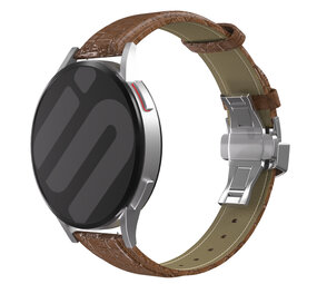 Strap-it® Samsung Galaxy Watch 4 - 44mm Luxus-Lederarmband (Braun) Strap-it® Samsung Galaxy Watch 4 - 44mm Luxus-Lederarmband (Braun)