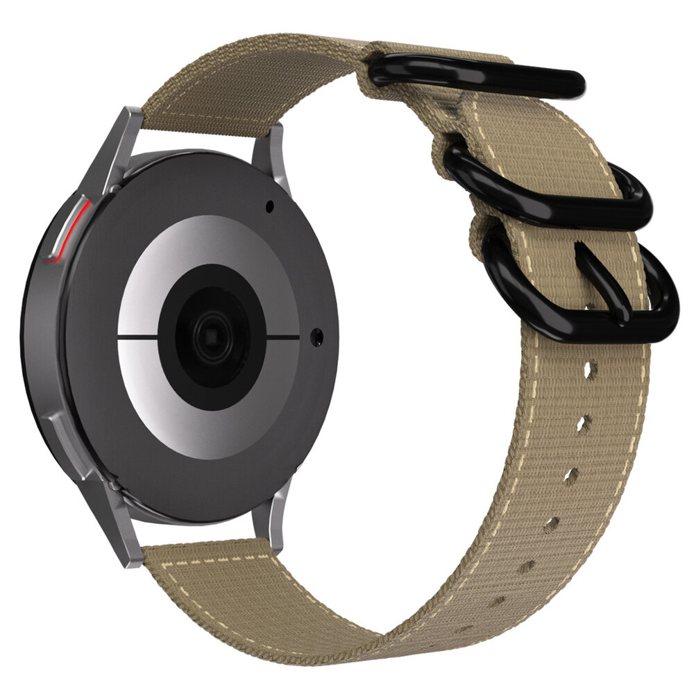 Strap-it® Strap-it Huawei Watch GT 2 Nylon Schnallenarmband (Khaki)
