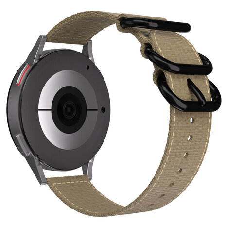 Strap-it® Strap-it Huawei Watch GT 2 Nylon Schnallenarmband (Khaki)