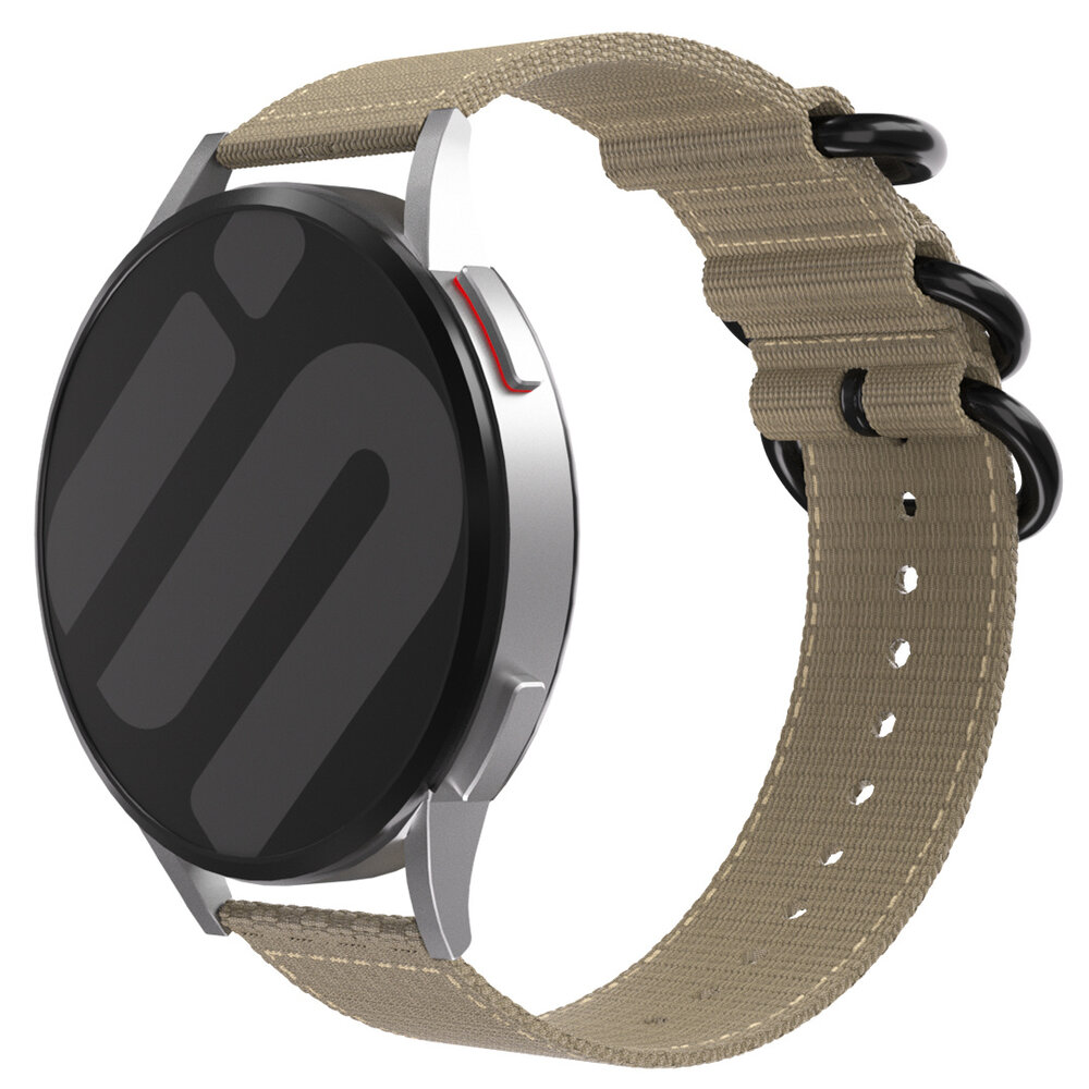 Strap-it® Strap-it Huawei Watch GT 2 Nylon Schnallenarmband (Khaki)