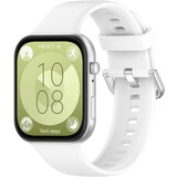 Strap-it® Huawei Watch Fit 3 Silikonarmband (Weiß)