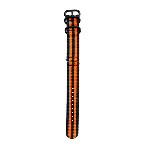 Strap-it® Strap-it Samsung Galaxy Watch 5 - 44mm Nylon-Schnallenarmband (Schwarz/Orange) Strap-it® Strap-it Samsung Galaxy Watch 5 - 44mm Nylon-Schnallenarmband (Schwarz/Orange)