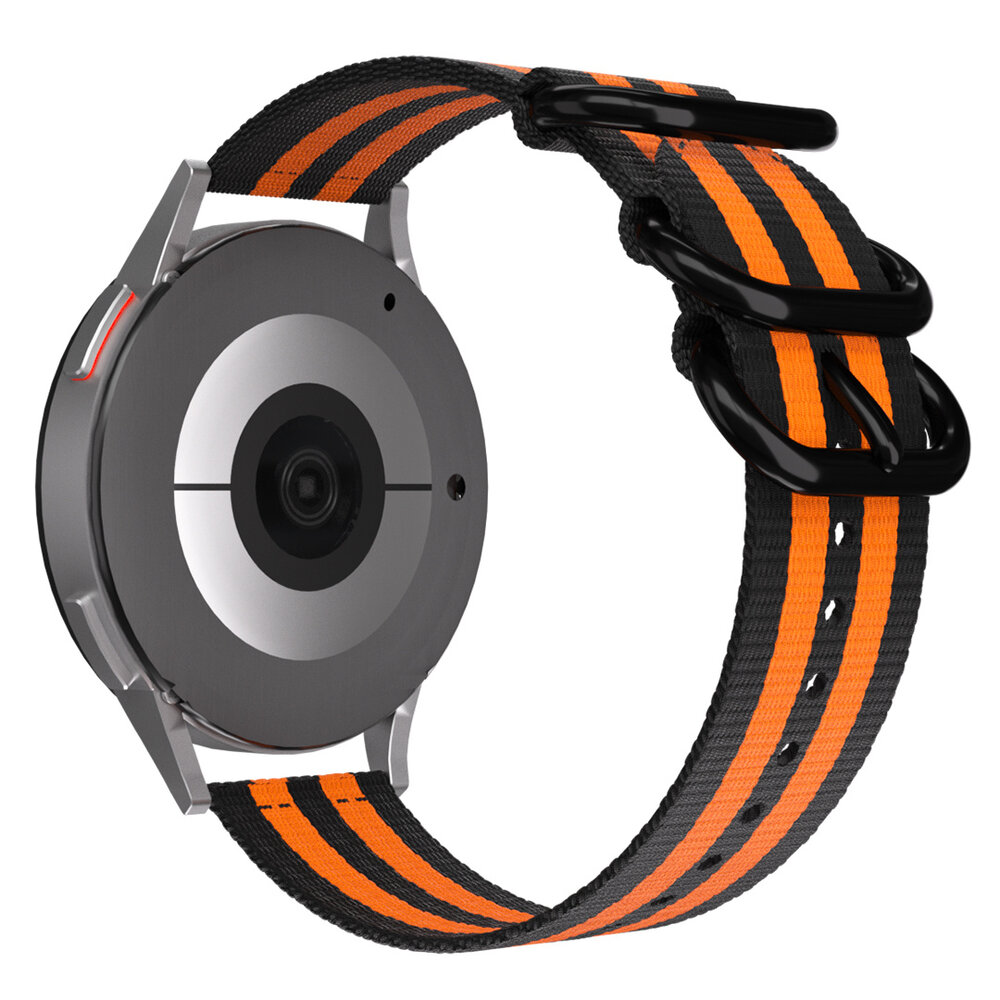 Strap-it® Strap-it Honor Magic Watch 2 Nylon Schnallenarmband (Schwarz/Orange)