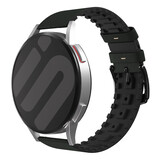 Strap-it® Huawei Watch GT Silikon/Lederarmband (Schwarz/Grün) Strap-it® Huawei Watch GT Silikon/Lederarmband (Schwarz/Grün)
