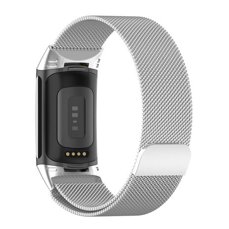 Strap-it® Strap-it® Fitbit Charge 5 Milanese Armband (Silber) Strap-it® Strap-it® Fitbit Charge 5 Milanese Armband (Silber)