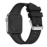 Bandz Bandz Apple Watch Silikonarmband mit Ledermuster (Schwarz) Bandz Bandz Apple Watch Silikonarmband mit Ledermuster (Schwarz)