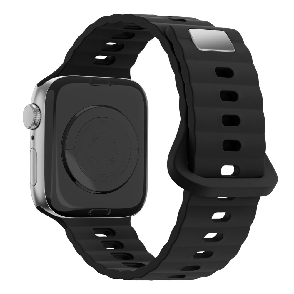 Bandz Bandz Apple Watch Silikonarmband 'Single Link' (Schwarz)