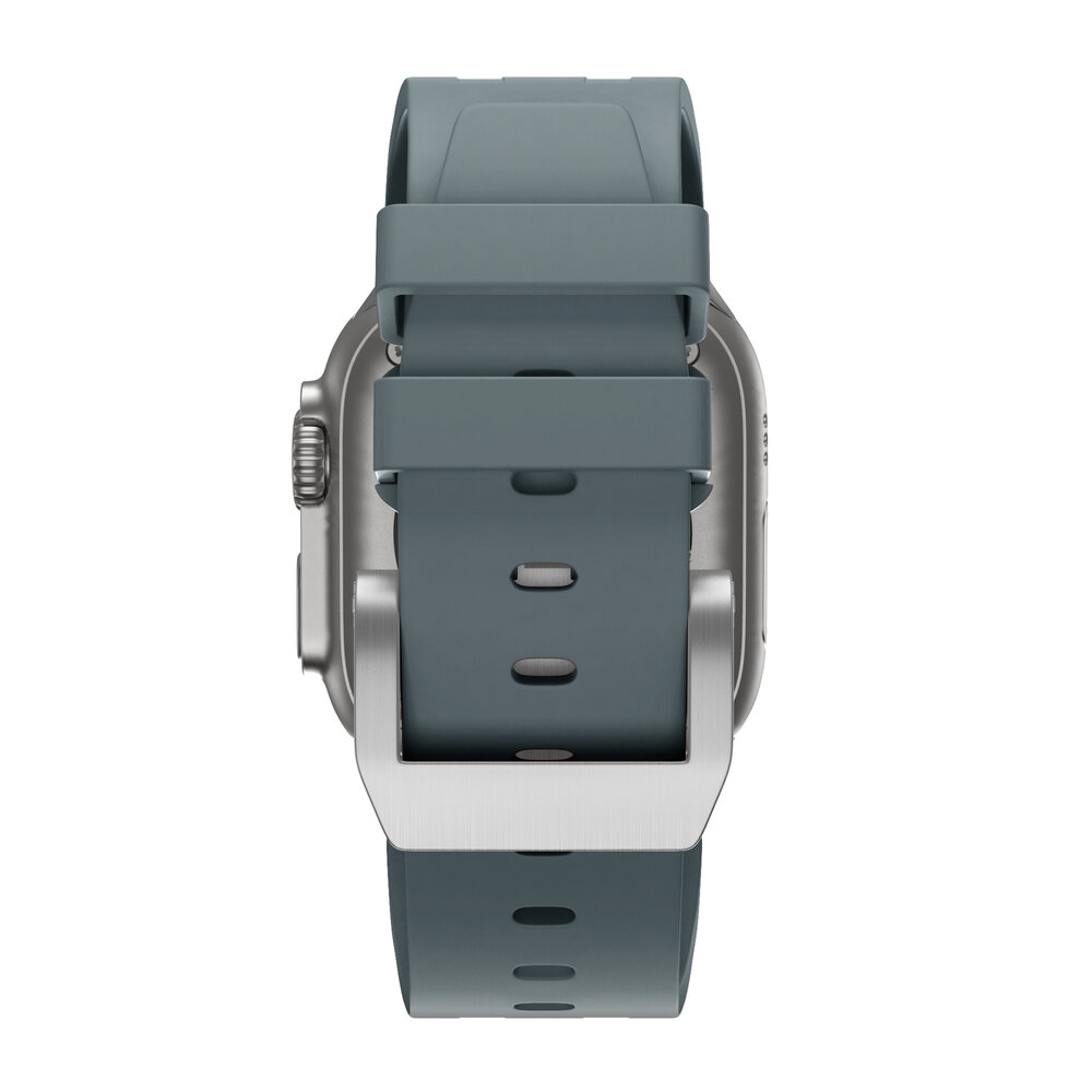 Bandz Bandz Apple Watch Silikonarmband 'Luxe Liquid' (Grau mit Silber) Bandz Bandz Apple Watch Silikonarmband 'Luxe Liquid' (Grau mit Silber)