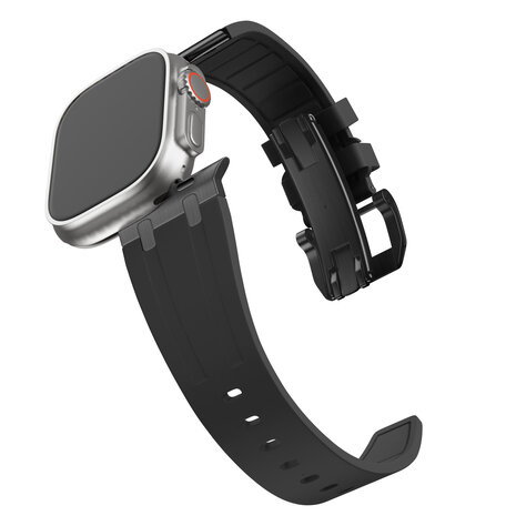 Bandz Bandz Apple Watch Silikonarmband 'Luxe Liquid' (Schwarz mit Schwarz) Bandz Bandz Apple Watch Silikonarmband 'Luxe Liquid' (Schwarz mit Schwarz)