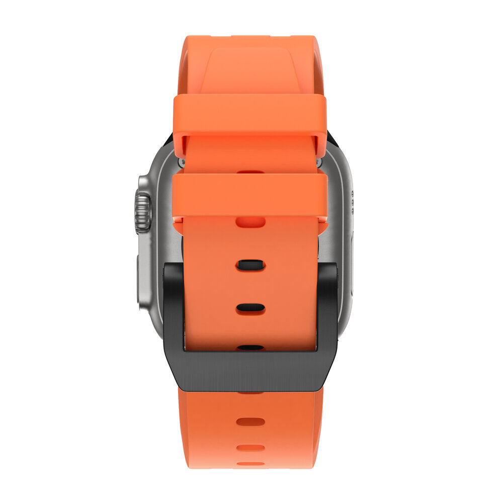 Bandz Bandz Apple Watch Silikonarmband 'Luxe Liquid' (Orange mit Schwarz) Bandz Bandz Apple Watch Silikonarmband 'Luxe Liquid' (Orange mit Schwarz)