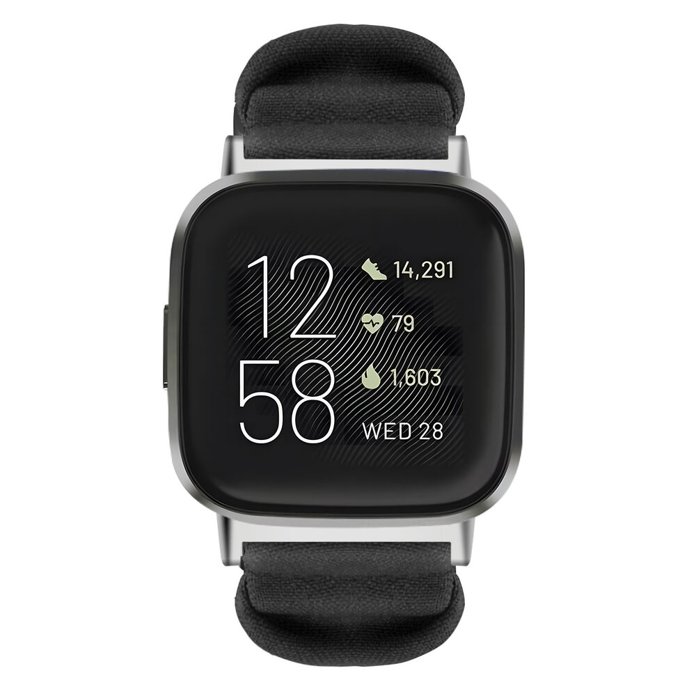 Strap-it® Strap-it Fitbit Versa 3 Scrunchie Armband (Schwarz) Strap-it® Strap-it Fitbit Versa 3 Scrunchie Armband (Schwarz)