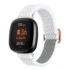 Strap-it® Strap-it Fitbit Versa 3 Gewebtes Nylon Armband (Weiss)