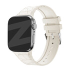 Bandz Bandz Apple Watch Silikonarmband mit Ledermuster (Polarstern)