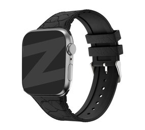 Bandz Bandz Apple Watch Silikonarmband mit Ledermuster (Schwarz) Bandz Bandz Apple Watch Silikonarmband mit Ledermuster (Schwarz)