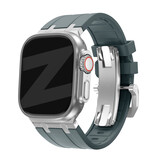 Bandz Bandz Apple Watch Silikonarmband 'Luxe Liquid' (Grau mit Silber) Bandz Bandz Apple Watch Silikonarmband 'Luxe Liquid' (Grau mit Silber)