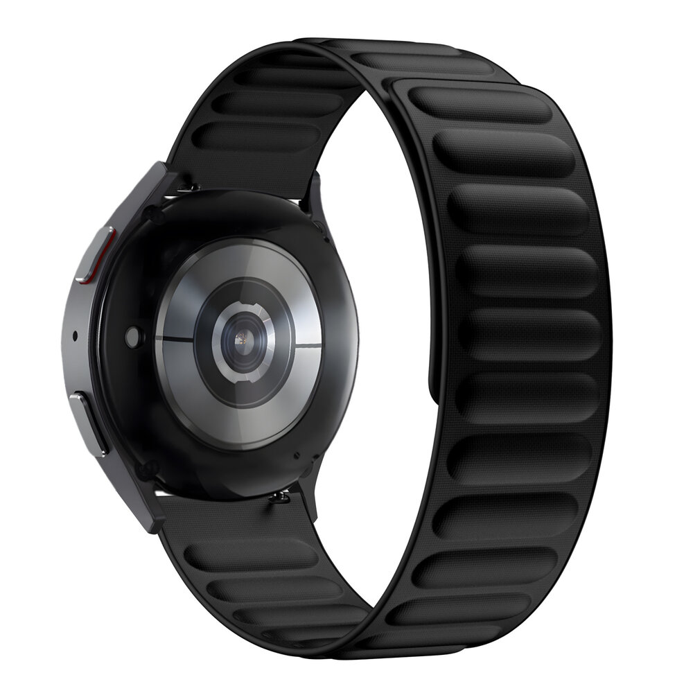 Bandz Bandz Samsung Galaxy Watch 6 Classic 47mm magnetisches gewebtes Armband (Schwarz)