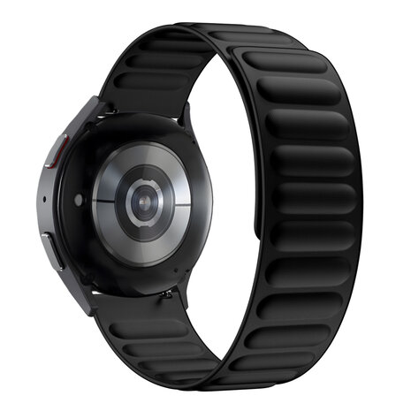 Bandz Bandz Samsung Galaxy Watch 6 Classic 47mm magnetisches gewebtes Armband (Schwarz)