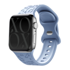 xoxo Wildhearts xoxo Wildhearts Apple Watch Silikonarmband Leopardenmuster (Hellblau)