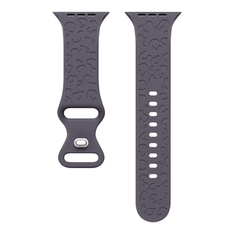 xoxo Wildhearts xoxo Wildhearts Apple Watch Silikonarmband Leopardenmuster (Dark Cherry)