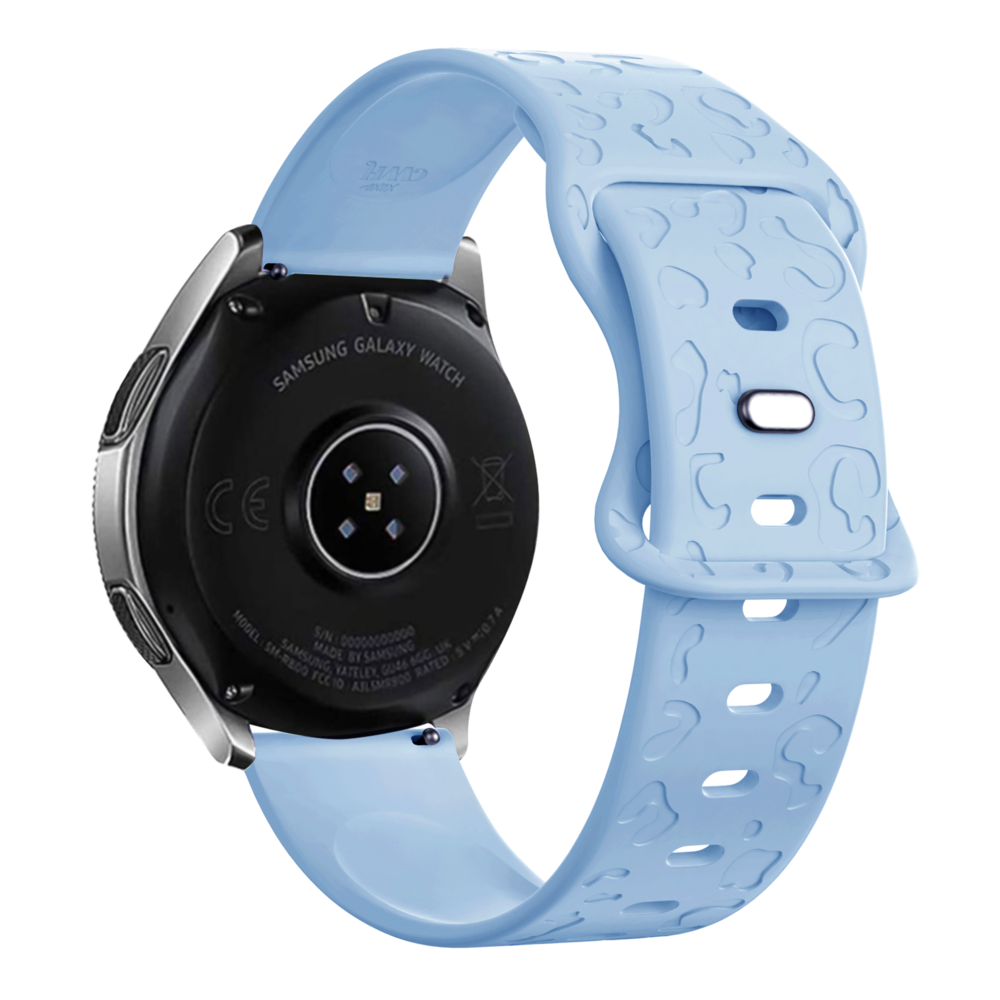 xoxo Wildhearts xoxo Wildhearts Samsung Galaxy Watch 6 40mm Silikonarmband Leopardenmuster (Hellblau)
