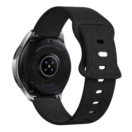 xoxo Wildhearts xoxo Wildhearts Samsung Galaxy Watch 42mm Silikonarmband Leopardenmuster (Schwarz) xoxo Wildhearts xoxo Wildhearts Samsung Galaxy Watch 42mm Silikonarmband Leopardenmuster (Schwarz)