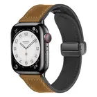 Strap-it® Strap-it Apple Watch D-Buckle Lederarmband (Hellbraun)