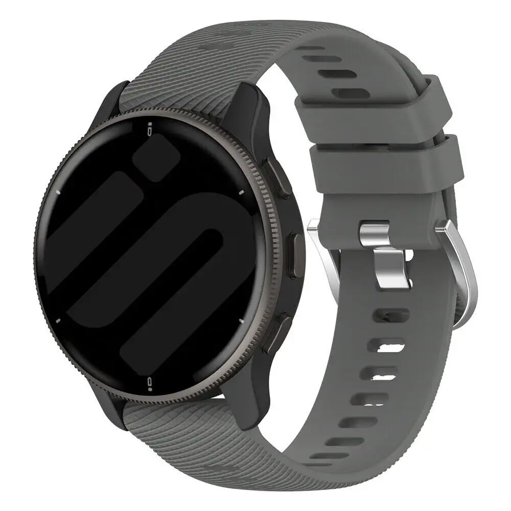 Strap-it® Strap-it Coros Apex 42mm Silikonarmband (Dunkelgrau)