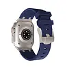 Strap-it® Strap-it Apple Watch Luxus Liquid Silikonarmband (Blau mit Titanium) Strap-it® Strap-it Apple Watch Luxus Liquid Silikonarmband (Blau mit Titanium)