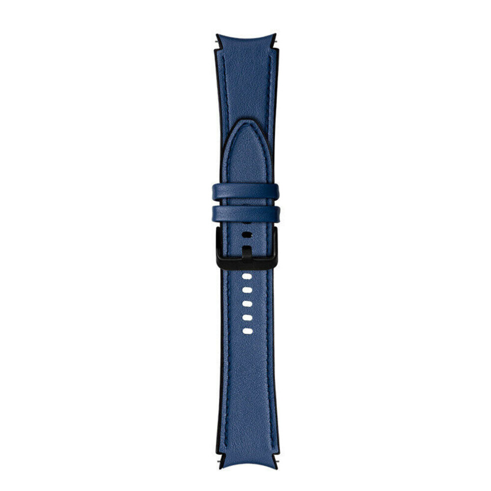 Strap-it® Strap-it Samsung Galaxy Watch FE Hybrid-Lederarmband (Dunkelblau) Strap-it® Strap-it Samsung Galaxy Watch FE Hybrid-Lederarmband (Dunkelblau)