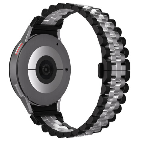 Strap-it® Strap-it Samsung Galaxy Watch FE Jubilee Stahlarmband (Schwarz/Silber) Strap-it® Strap-it Samsung Galaxy Watch FE Jubilee Stahlarmband (Schwarz/Silber)