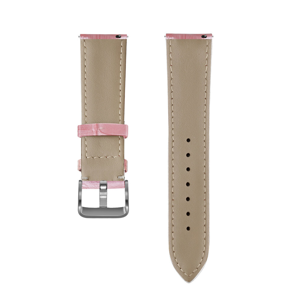 Strap-it® Strap-it Samsung Galaxy Watch FE Lederarmband mit Krokoprägung (Rosa) Strap-it® Strap-it Samsung Galaxy Watch FE Lederarmband mit Krokoprägung (Rosa)