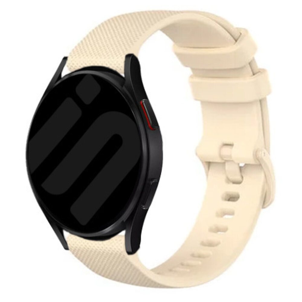 Strap-it® Strap-it Samsung Galaxy Watch FE Luxus Silikonarmband (Beige)