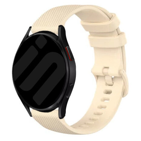 Strap-it® Strap-it Samsung Galaxy Watch FE Luxus Silikonarmband (Beige)