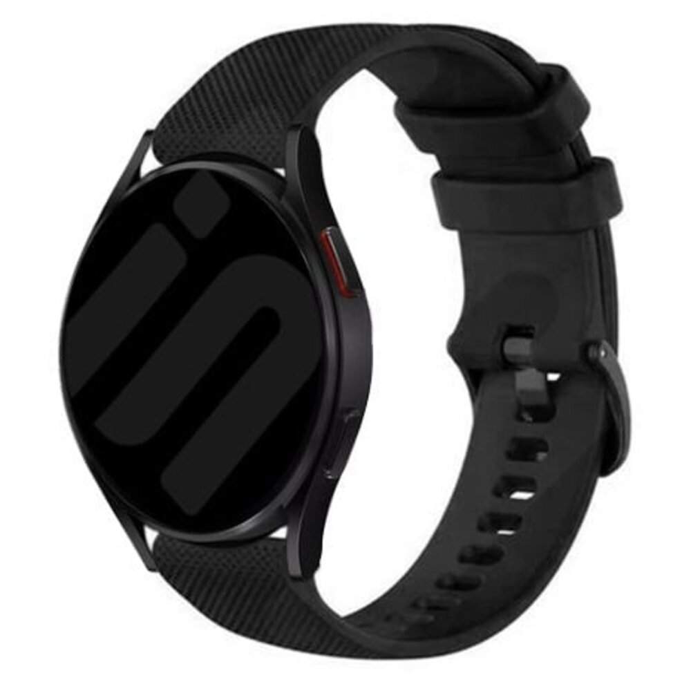 Strap-it® Strap-it Samsung Galaxy Watch FE Luxus Silikonarmband (Schwarz)