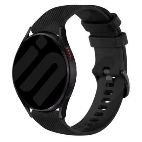 Strap-it® Strap-it Samsung Galaxy Watch FE Luxus Silikonarmband (Schwarz)
