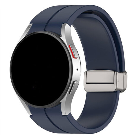 Strap-it® Strap-it Samsung Galaxy Watch FE magnetisches Sportarmband (Dunkelblau)