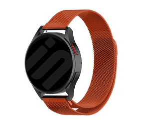 Strap-it® Samsung Galaxy Watch FE Milanaise Armband (Orange) Strap-it® Samsung Galaxy Watch FE Milanaise Armband (Orange)