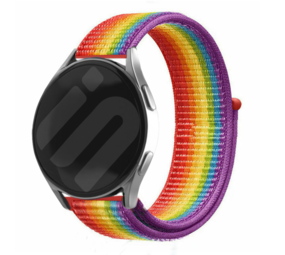 Strap-it® Samsung Galaxy Watch FE Nylonarmband (Regenbogen) Strap-it® Samsung Galaxy Watch FE Nylonarmband (Regenbogen)