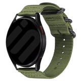 Strap-it® Samsung Galaxy Watch FE Nylon-Schnallenarmband (Grün)