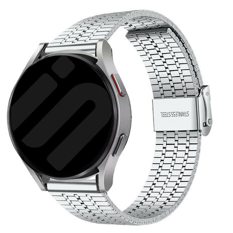 Strap-it® Strap-it Samsung Galaxy Watch FE Luxus Stahlarmband (Silber)