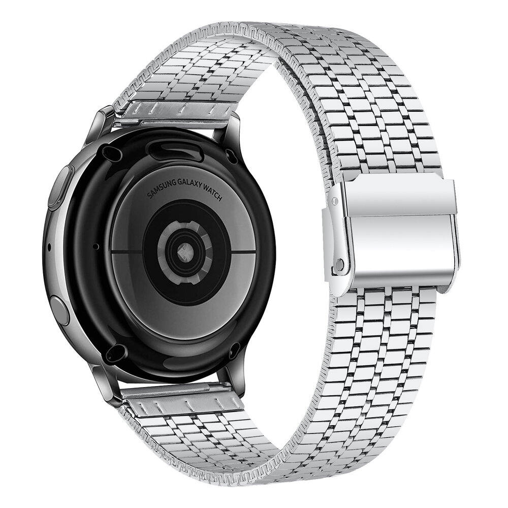 Strap-it® Strap-it Samsung Galaxy Watch FE Luxus Stahlarmband (Silber)